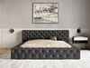 Łóżko tapicerowane z pojemnikiem i stelażem 120x200 cm Palini Czarne