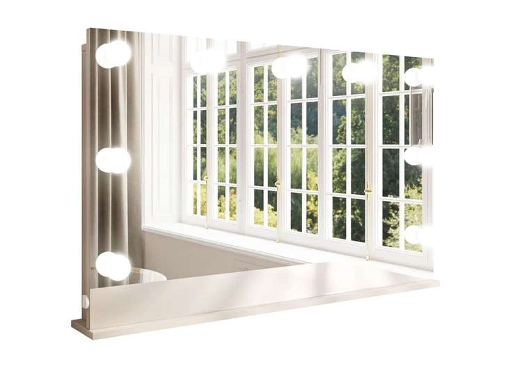 Lustro z oświetleniem do sypialni LED Melo Elite kaszmir