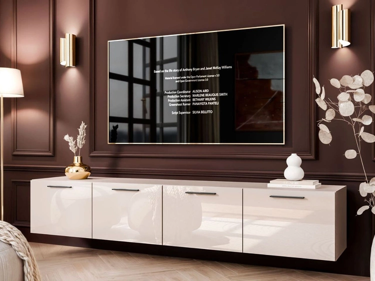 Szafka RTV wisząca pod telewizor z drzwiczkami 200 cm Noaé Kaszmir