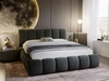 Łóżko tapicerowane bez pojemnika ze stelażem 200x200 cm Cloud Ciemny szary