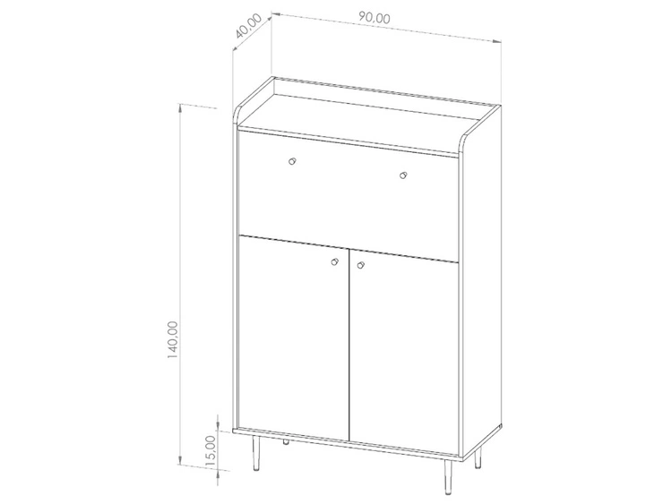 Zestaw mebli do salonu Vasa Brązowy