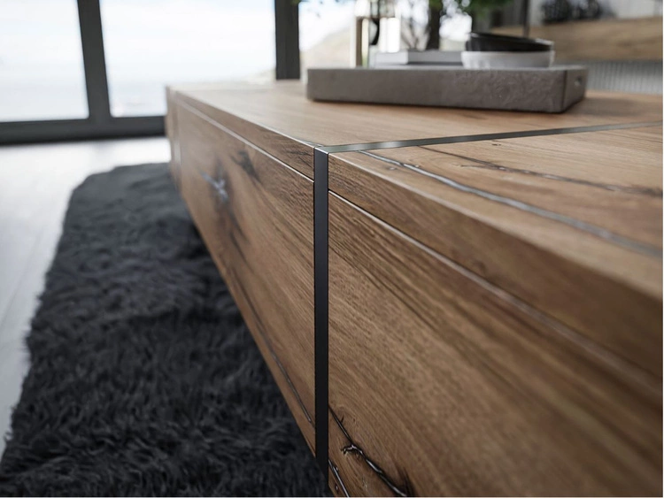 Stolik kawowy w stylu loft Lunelie dąb Flagstaff