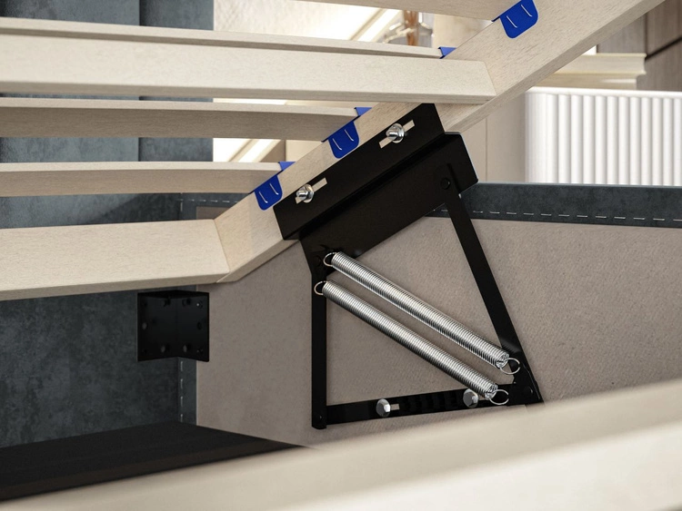 Łóżko tapicerowane z pojemnikiem i stelażem 120x200 Gaja Zielone