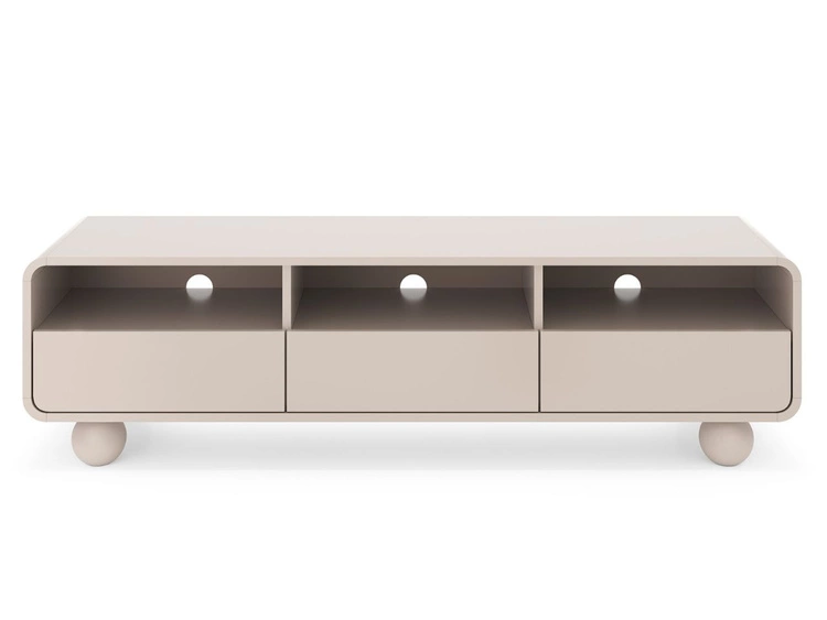 Szafka RTV 160 z szufladami na kulistych nóżkach Soffio Kaszmir