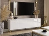 Szafka RTV pod telewizor z drzwiczkami na złotych nogach Vivance Biały połysk