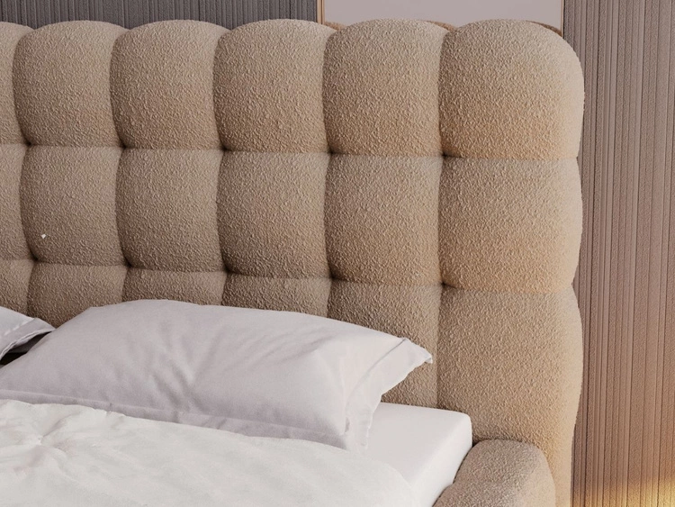 Łóżko tapicerowane z pojemnikiem i stelażem 120x200 Twist Brązowy