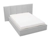 Łóżko tapicerowane z pojemnikiem i stelażem 160x200 cm Lizbona Jasnoszare