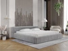 Łóżko tapicerowane z pojemnikiem i stelażem 160x200 Lipari Szary