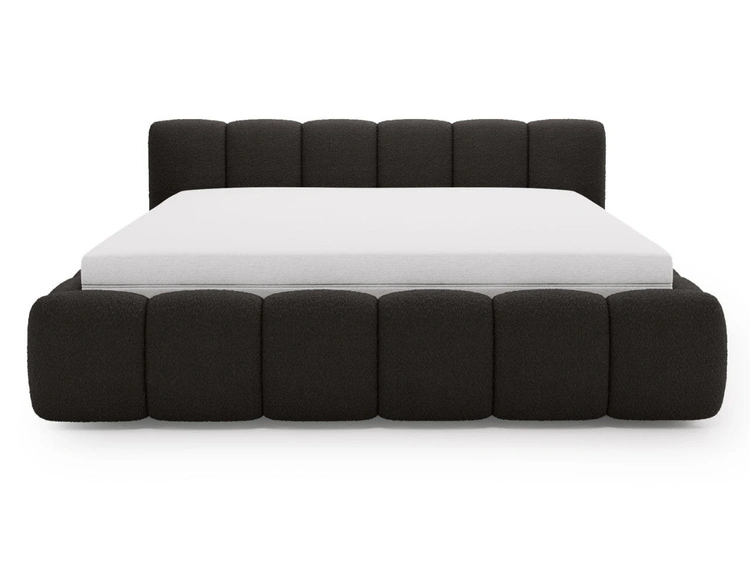 Łóżko tapicerowane z pojemnikiem i stelażem 200x200 Cloud Low czarne