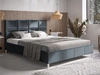 Łóżko tapicerowane ze stelażem 160x200 Luxe Ciemny szary