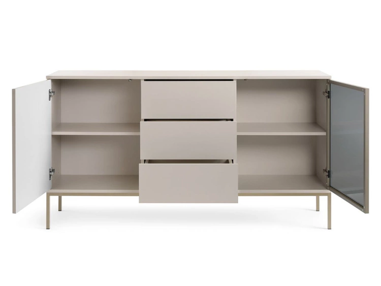 Komoda z drzwiami i szufladami i oświetleniem LED Deo Kaszmirowa