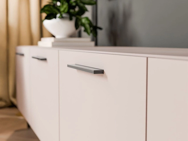 Meblościanka do salonu na czarnych nogach Noaé Kaszmir