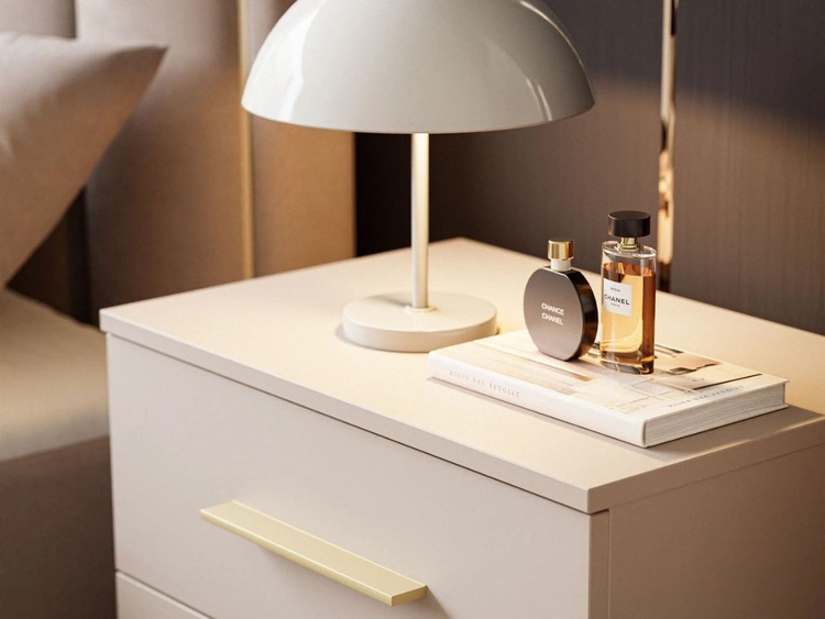 Stolik nocny z dwoma szufladami Nuveo Kaszmir