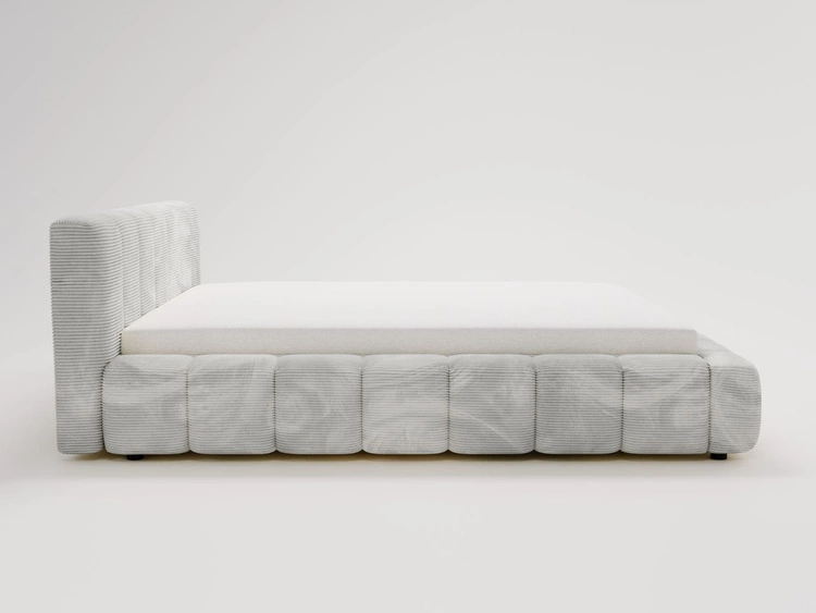 Łóżko tapicerowane z pojemnikiem na pościel 180x200 Ibiza Szare