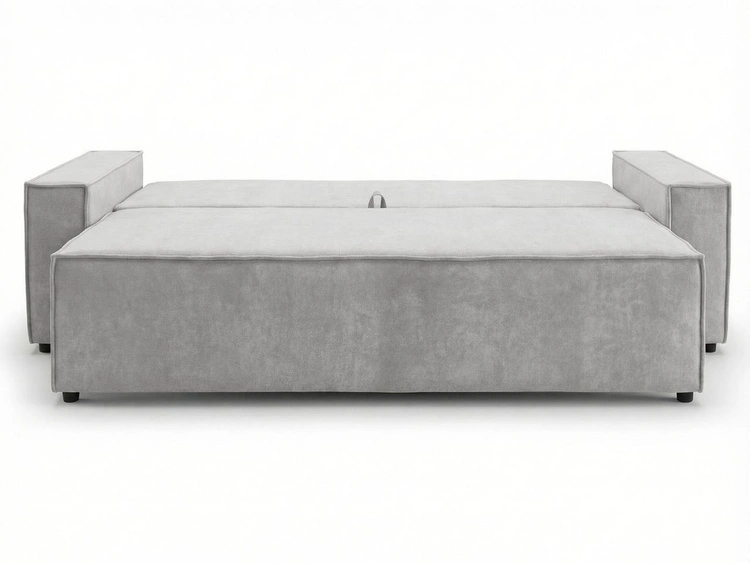 Kanapa z funkcją spania i pojemnikiem na pościel Sivra Jasnoszara