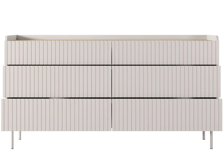 Komoda z 6 szufladami Abios Beżowy, Dąb Scandi