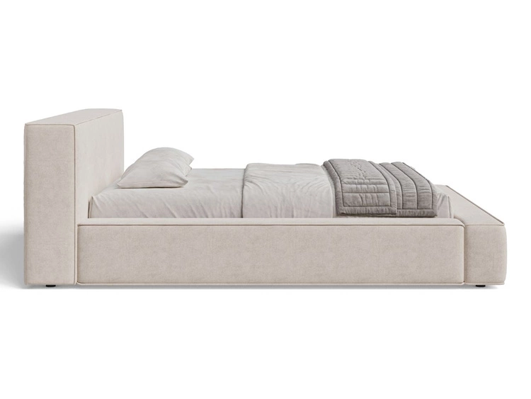 Łóżko tapicerowane z pojemnikiem i stelażem 140x200 Mali Beżowe