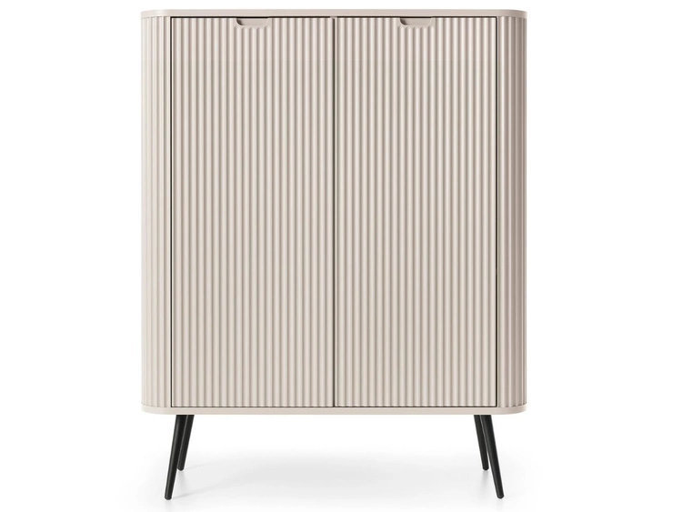 Komoda z drzwiami na złotych nogach Viva Beżowa