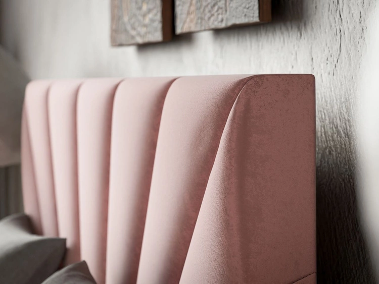 Łóżko tapicerowane ze stelażem 180x200 Fuzi szare