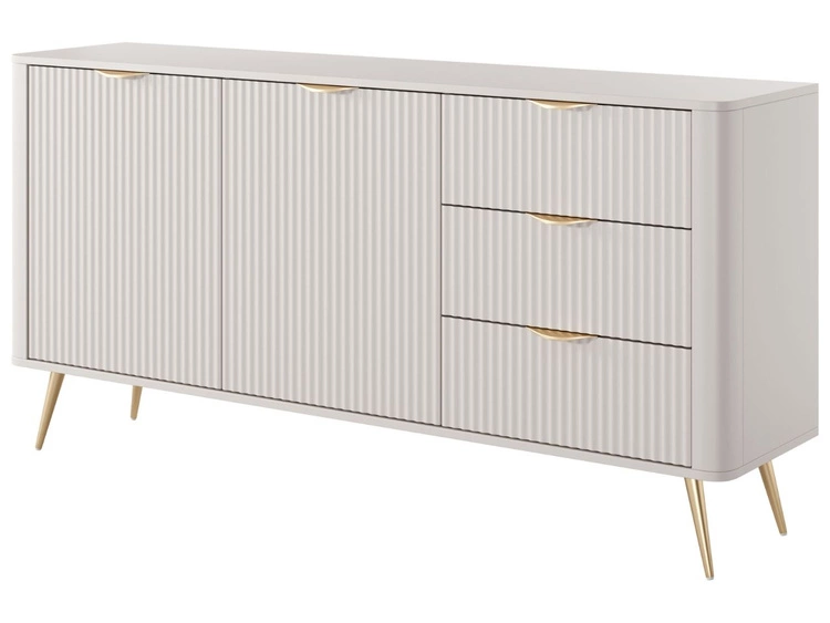 Komoda z drzwiami i szufladami 163 cm Latina Beżowa