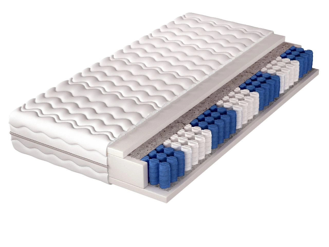 Materac kieszeniowy pocket z pianką poliuretanową Malen 120x200