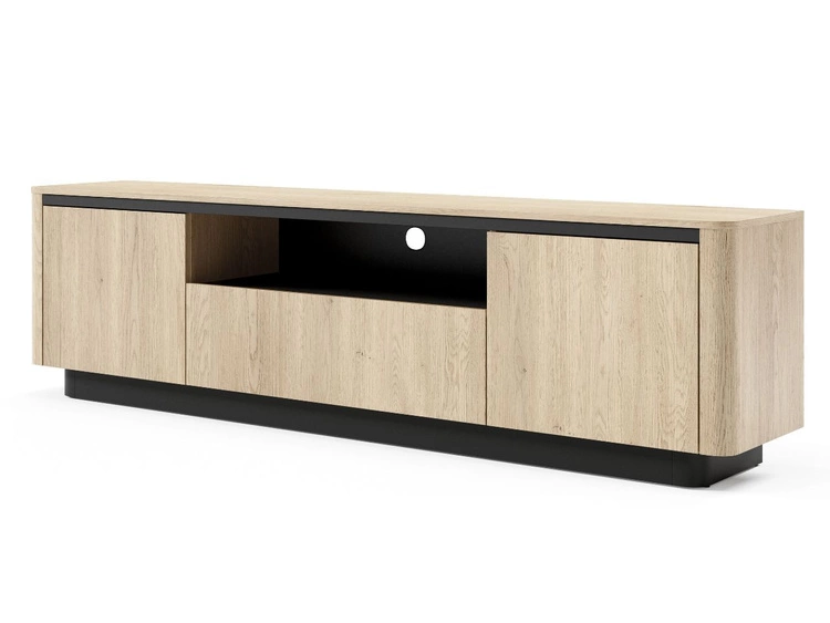 Zestaw mebli do pokoju dziennego Fascino Dąb Cremona, czarny