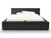 Łóżko tapicerowane z pojemnikiem i stelażem 120x200 Lago Czarne