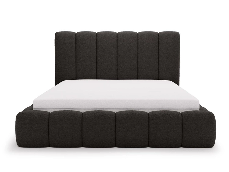 Łóżko tapicerowane z pojemnikiem i stelażem 180x200 Imperial Czarny