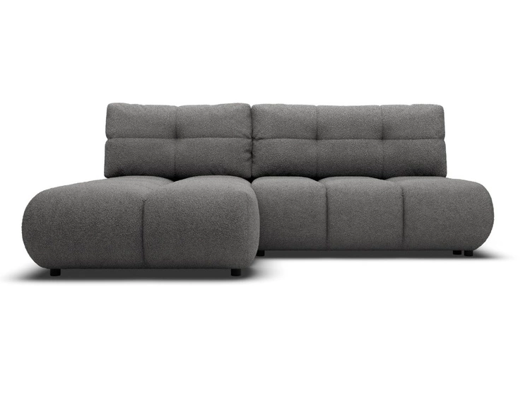 Narożnik z funkcją spania i pojemnikiem Lewy Milet Szary