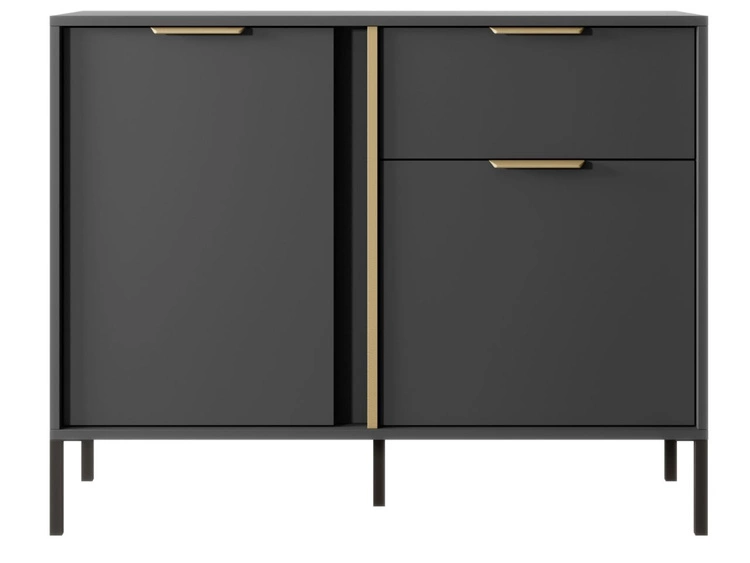 Komoda z drzwiami i szufladą Drino Antracyt