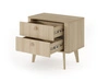 Stolik nocny z dwoma szufladami Bilancio Dąb Barista