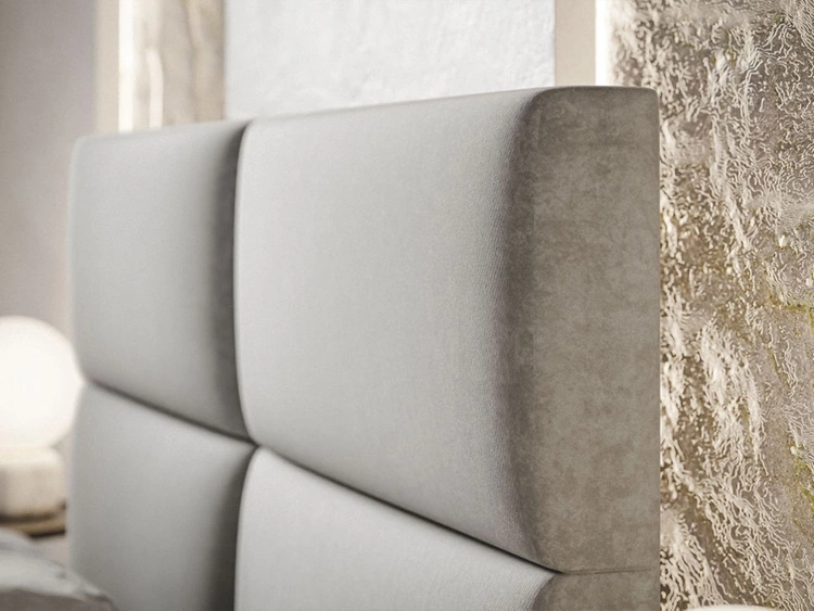 Łóżko kontynentalne z pojemnikiem na pościel 140x200 Hera Czarne