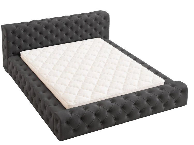 Łóżko tapicerowane z pojemnikiem i stelażem 120x200 cm Palini Czarne