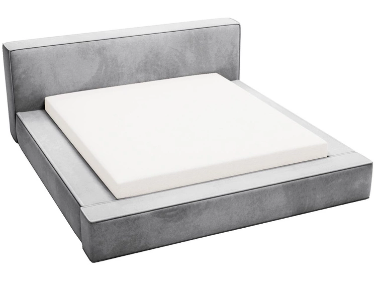 Łóżko tapicerowane z pojemnikiem i stelażem 120x200 Mali Szare