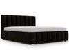 Łóżko tapicerowane z pojemnikiem i stelażem 140x200 Neos Czarne