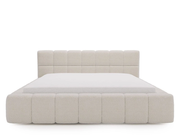 Łóżko tapicerowane z pojemnikiem i stelażem 140x200 Alicante Beżowe