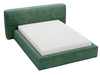Łóżko tapicerowane z pojemnikiem i stelażem 120x200 cm Monza Zielone