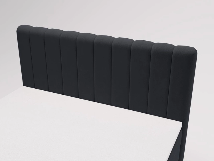 Łóżko kontynentalne z pojemnikiem na pościel 120x200 Primavera Czarne