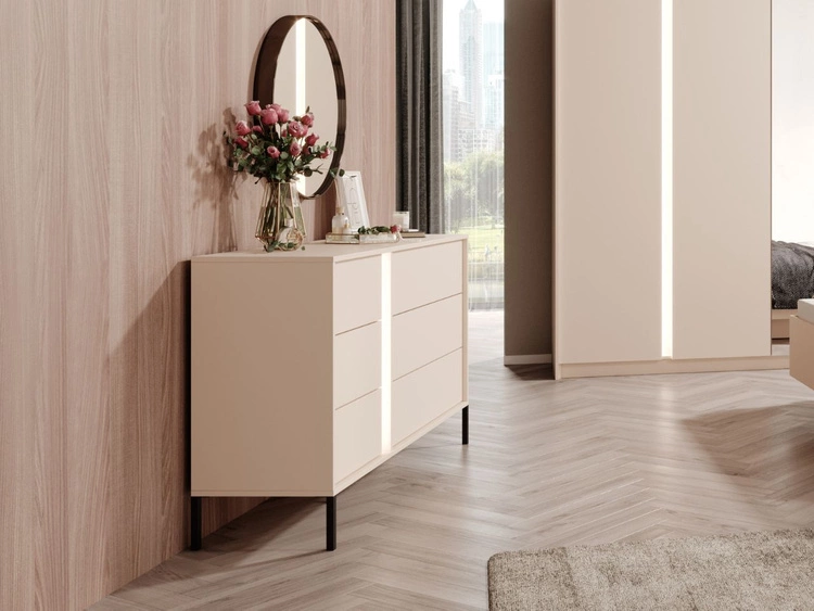 Komoda z 6 szufladami Dego Beżowa