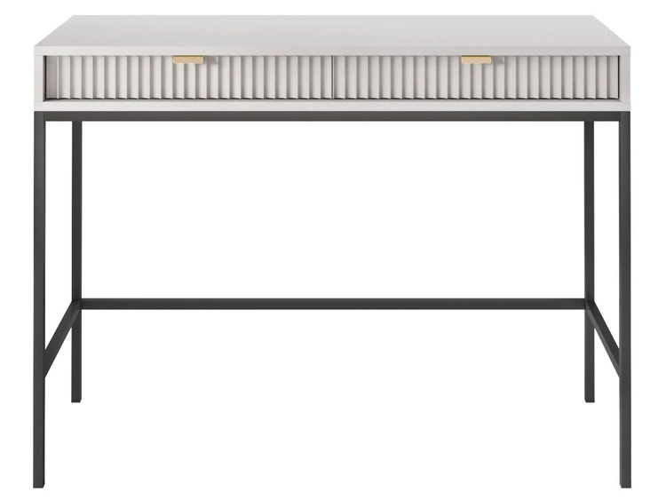 Toaletka z czarnymi metalowymi nogami Amber szara