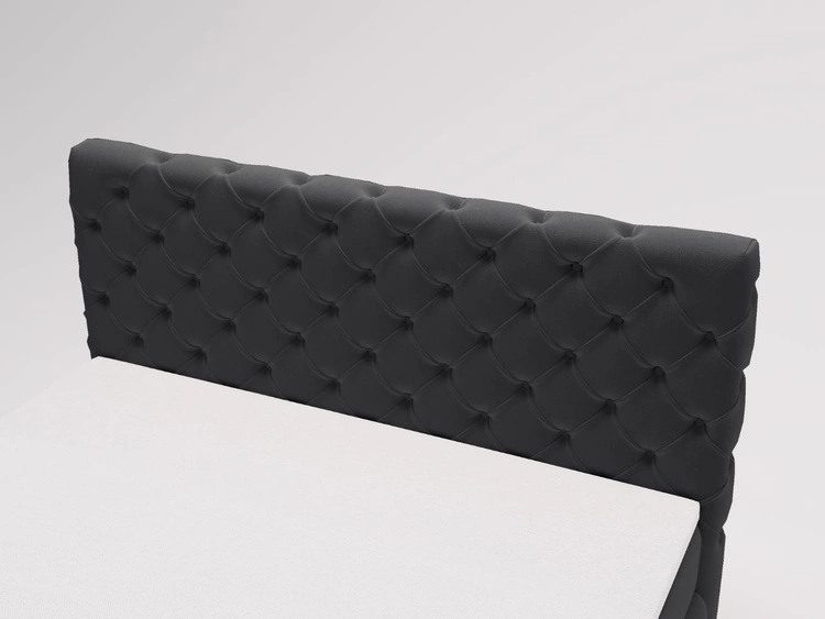 Łóżko kontynentalne z pojemnikiem na pościel 120x200 cm Canolo Czarne