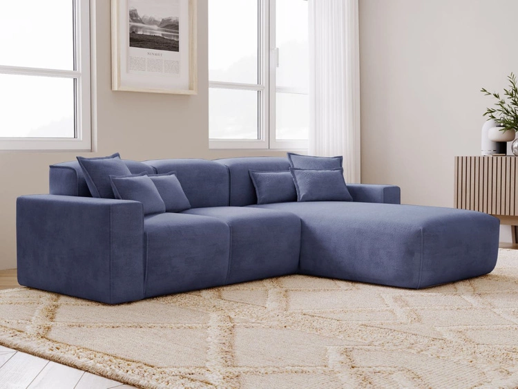 Narożnik L Prawy Leni Ciemny niebieski