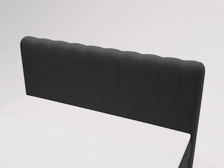 Łóżko kontynentalne z pojemnikiem na pościel 140x200 Osteno Czarne