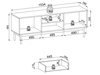 Szafka pod telewizor z szufladami i drzwiczkami Julio Dąb Linea