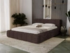 Łóżko tapicerowane z pojemnikiem na pościel 160x200 Ibiza Brązowe