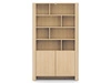 Regał na książki z drzwiczkami ze złotą listwą dekoracyjną Brillo Dąb Vicenza