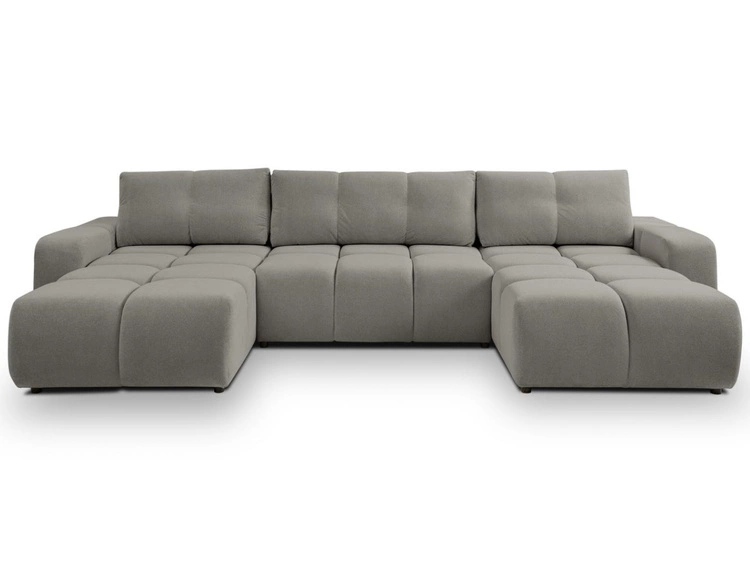 Narożnik U z funkcją spania i pojemnikiem Sile U Szary