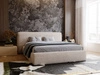 Łóżko tapicerowane z pojemnikiem i stelażem 120x200 cm Monza Beżowe