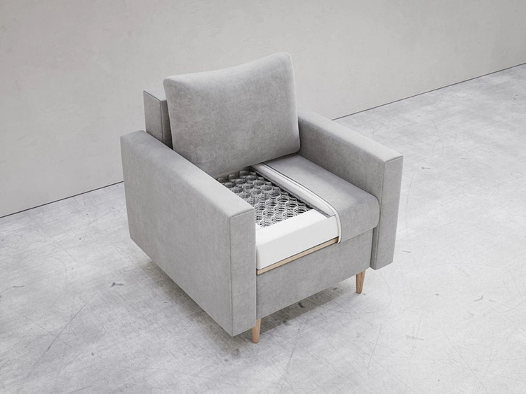 Fotel do salonu Pori szary