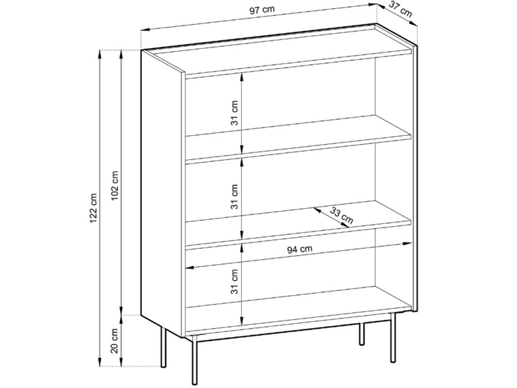 Komoda z drzwiami Drevo Czerwona